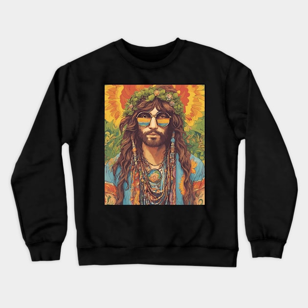 Hippie Man Crewneck Sweatshirt by Souls.Print